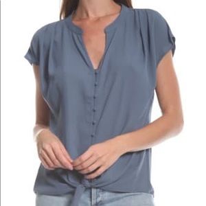 Midnight blue button up blouse